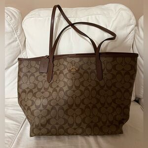Coach Brown Signature Tote Bag